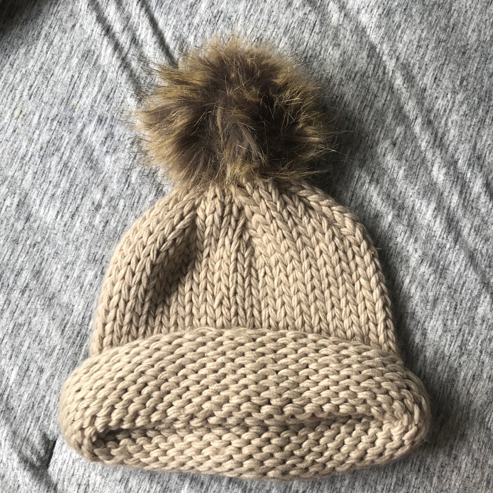 Puff ball beanie.
